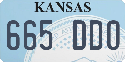 KS license plate 665DDO