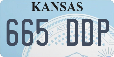 KS license plate 665DDP