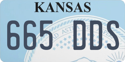 KS license plate 665DDS