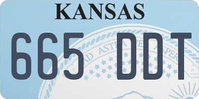 KS license plate 665DDT