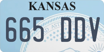 KS license plate 665DDV