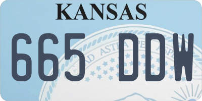 KS license plate 665DDW