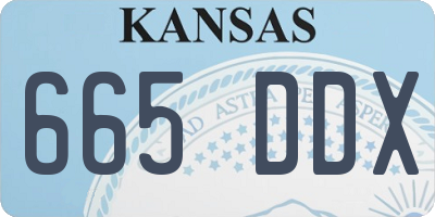 KS license plate 665DDX