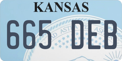 KS license plate 665DEB