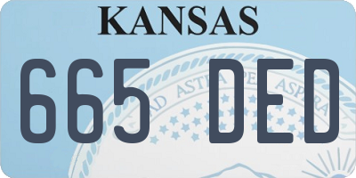 KS license plate 665DED