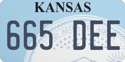 KS license plate 665DEE