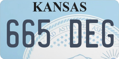 KS license plate 665DEG
