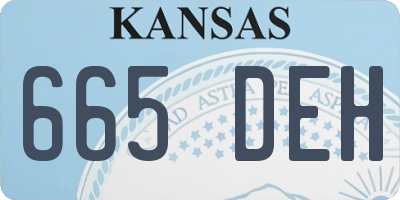 KS license plate 665DEH