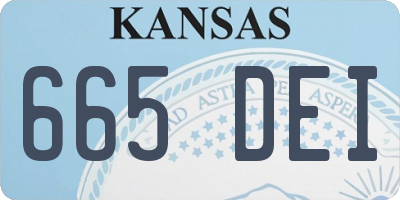 KS license plate 665DEI