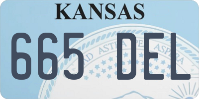 KS license plate 665DEL