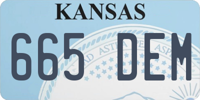 KS license plate 665DEM