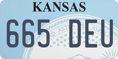 KS license plate 665DEU