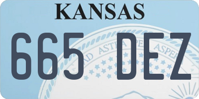 KS license plate 665DEZ