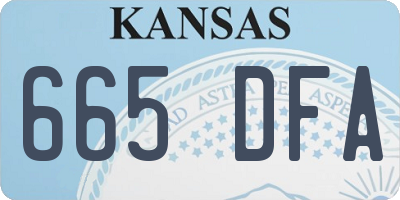 KS license plate 665DFA