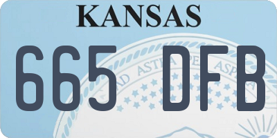 KS license plate 665DFB