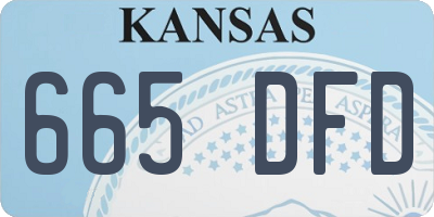 KS license plate 665DFD