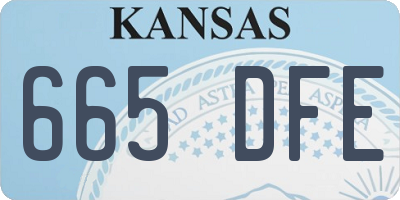 KS license plate 665DFE
