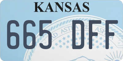 KS license plate 665DFF