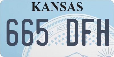 KS license plate 665DFH