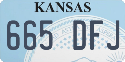 KS license plate 665DFJ