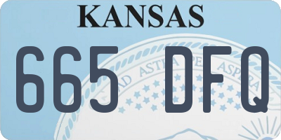 KS license plate 665DFQ