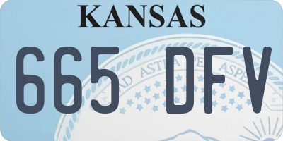 KS license plate 665DFV