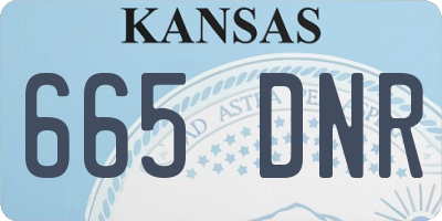 KS license plate 665DNR