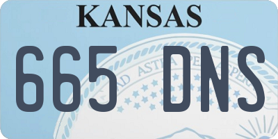 KS license plate 665DNS