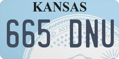 KS license plate 665DNU