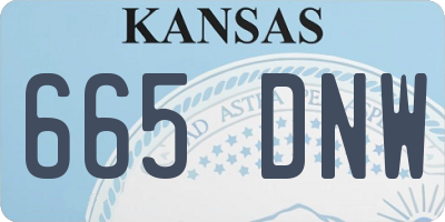 KS license plate 665DNW