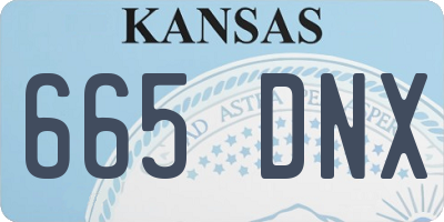 KS license plate 665DNX