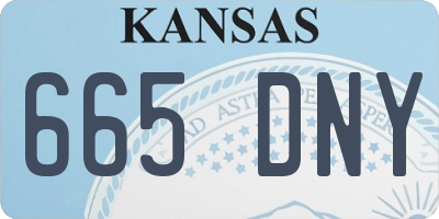 KS license plate 665DNY