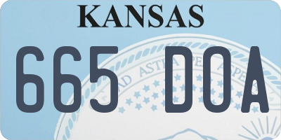 KS license plate 665DOA