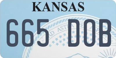 KS license plate 665DOB