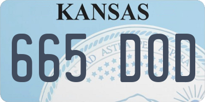KS license plate 665DOD