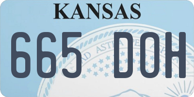 KS license plate 665DOH