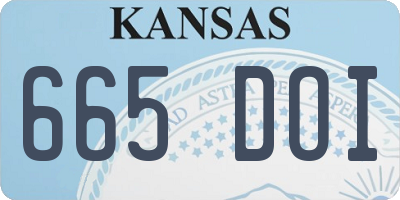 KS license plate 665DOI