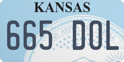 KS license plate 665DOL