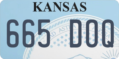 KS license plate 665DOQ