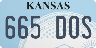KS license plate 665DOS