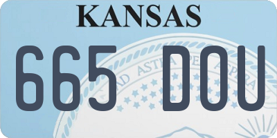 KS license plate 665DOU