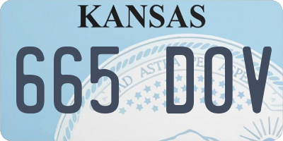 KS license plate 665DOV