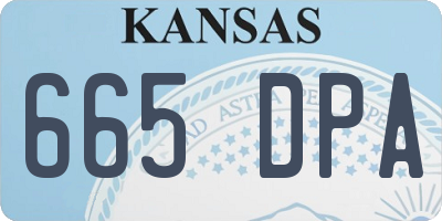 KS license plate 665DPA