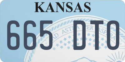 KS license plate 665DTO