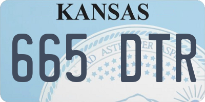 KS license plate 665DTR