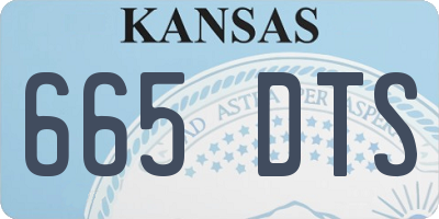 KS license plate 665DTS