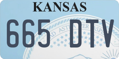 KS license plate 665DTV