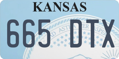 KS license plate 665DTX