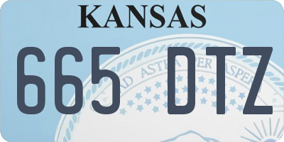 KS license plate 665DTZ