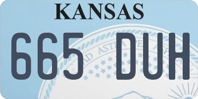 KS license plate 665DUH